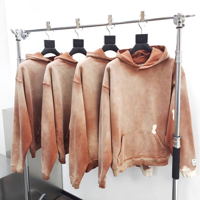 1:1 Wuality Gallery Dept Brown White Spotted Aged Hoodie
