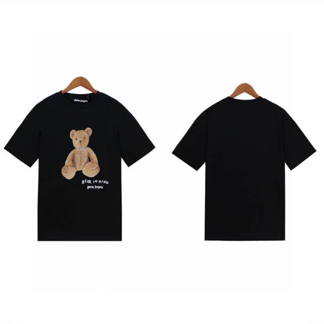 Palm Angels 24SS Bear T-Shirt Blue Black Beige