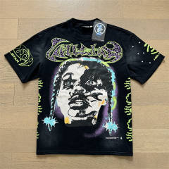 Hellstar Rapper Vintage Printed Washed Version Tee T-Shirt Black