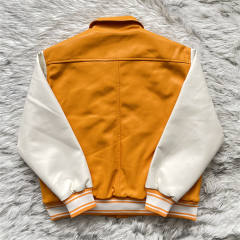 Sp5der Worldwide S Logo Varsity Orange Jacket