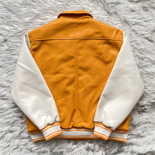 Sp5der Worldwide S Logo Varsity Orange Jacket