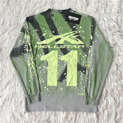 Hellstar Studios Camo Long Sleeve T-Shirt Green