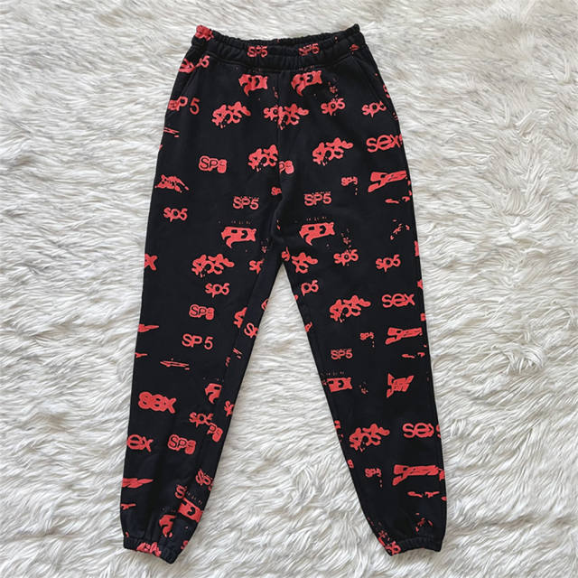 Spider Sp5der Worldwide Sex AOP Hooded Sweatshirt Black Red