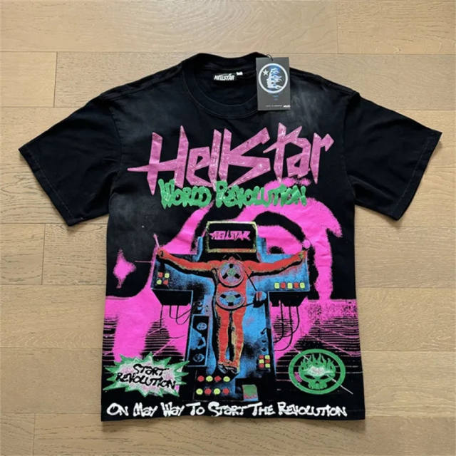 Hellstar Forbidden Man Lettered Slogan Print Tee T-Shirt Black