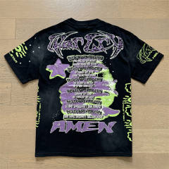 Hellstar Rapper Vintage Printed Washed Version Tee T-Shirt Black