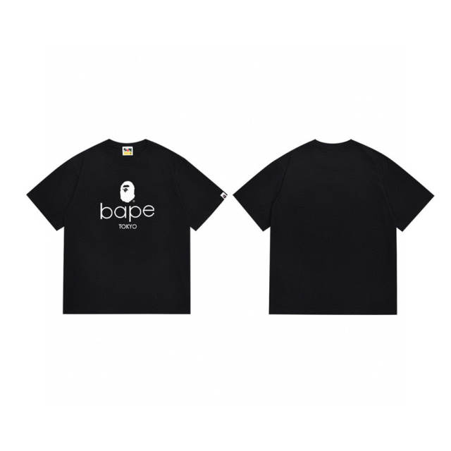 Bape A Bathing Tokyo Classic Logo T-Shirt Tee Black White
