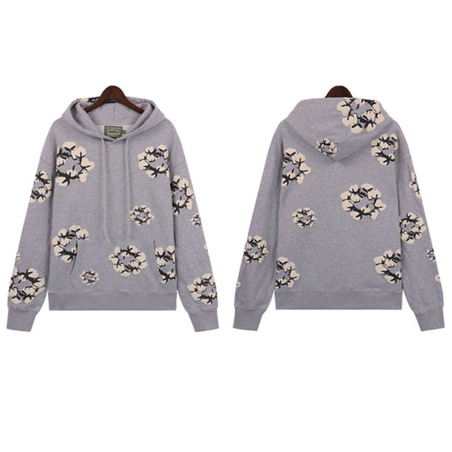 Denim Tears x CPFM Cactus Tears Flower Logo Hoodie Black Yellow Blue