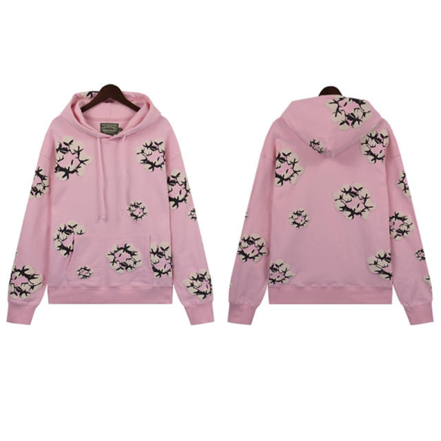 Denim Tears x CPFM Cactus Tears Flower Logo Hoodie Black Yellow Blue