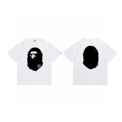 Bape A Bathing Big Head Classic Logo T-Shirt Tee Black White