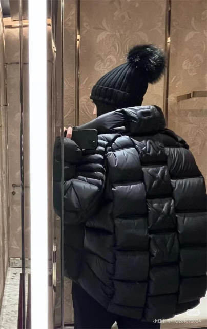 Moncler x Christopher Raxxy Down Puffer Jacket Black Beige
