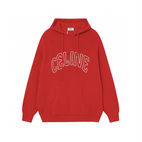 Celin* Hooded Sweater Black Red