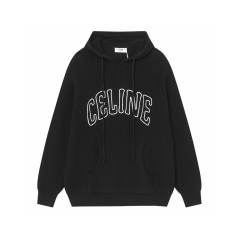 Celin* Hooded Sweater Black Red