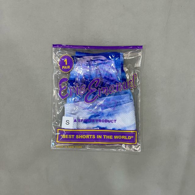 Eric Emanuel 1:1 quality version Clouds Collection Blue Logo Mesh Shorts