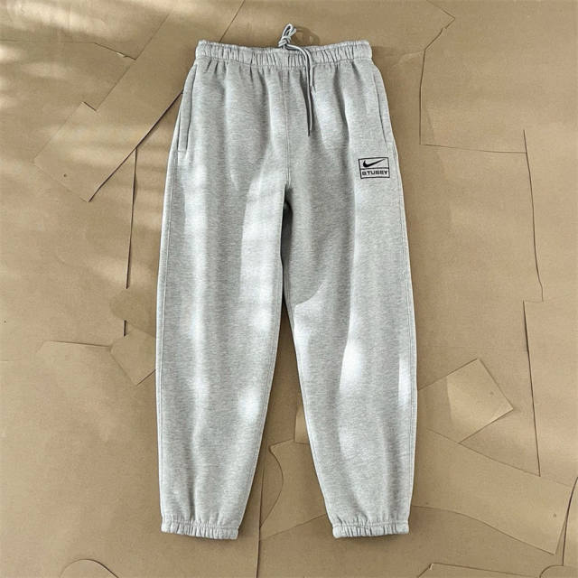 Stussy x Ni** 22SS Sweat Pants Gray Black