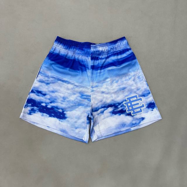 Eric Emanuel 1:1 quality version Clouds Collection Blue Logo Mesh Shorts