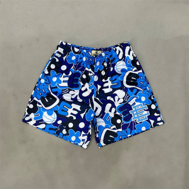 Eric Emanuel 1:1 quality version Hawaii Collection Allover Floral Monogrammed Mesh Beach Shorts 3 colors