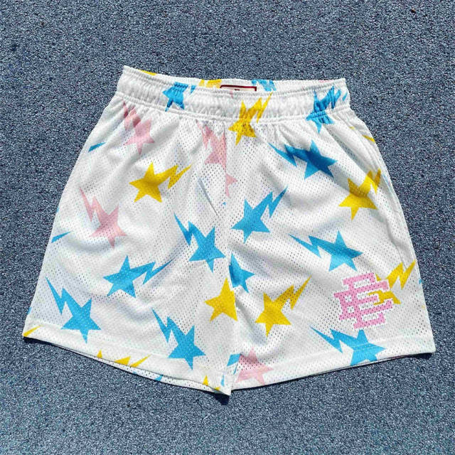 Eric Emanuel 1:1 quality version All-over Lightning Star Logo Print Shorts 6 colors