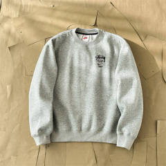 Stussy x Ni** 22SS Crewneck Sweatshirt Gray Black