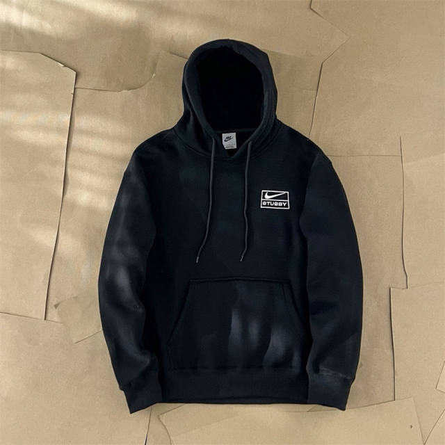 Stussy x Ni** 22SS Hoodie Gray Black