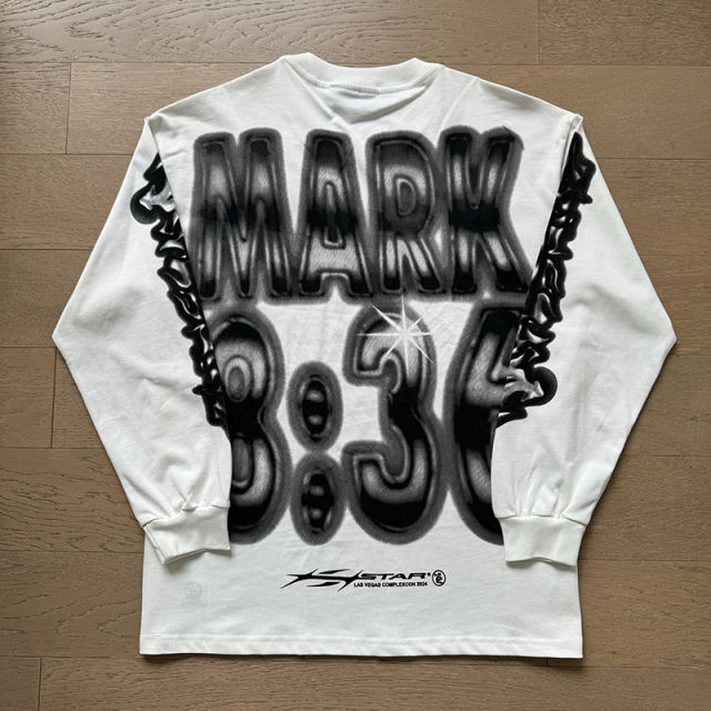 Hellstar Back score printed long sleeve T-shirt