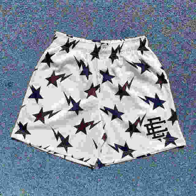 Eric Emanuel 1:1 quality version All-over Lightning Star Logo Print Shorts 6 colors
