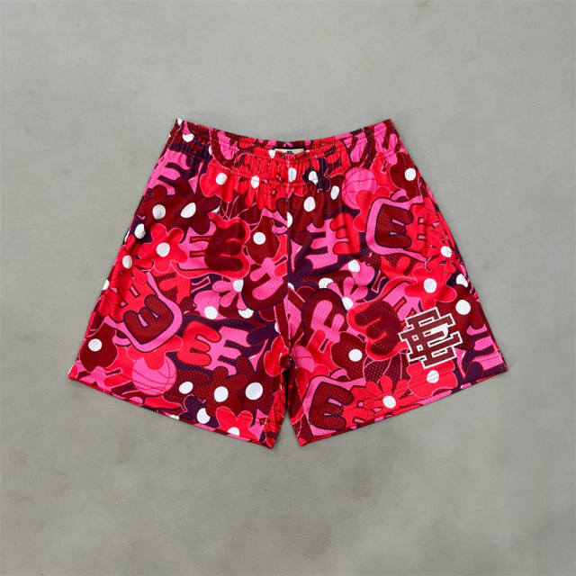 Eric Emanuel 1:1 quality version Hawaii Collection Allover Floral Monogrammed Mesh Beach Shorts 3 colors