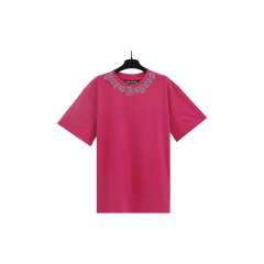 Palm Angels 24SS Neck Flame Logo T-Shirt White Black Pink Blue