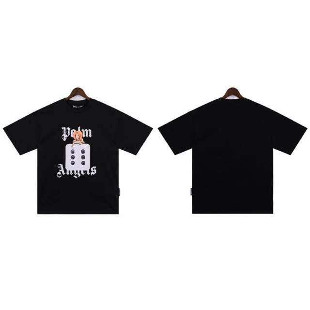 Palm Angels Dice T-Shirt Beige Black