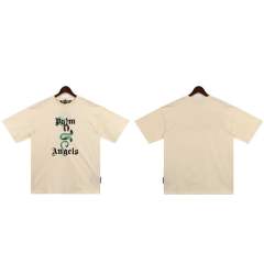 Palm Angels Snake Women T-Shirt Beige Black