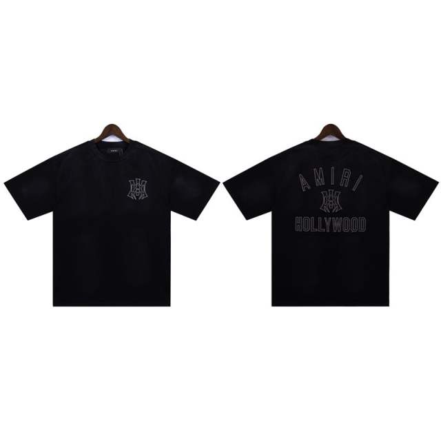 24SS HOLLYWOOD T-Shirt Black Blue Beige