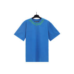 Palm Angels 24SS Neck Flame Logo T-Shirt White Black Pink Blue