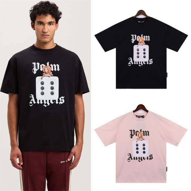 Palm Angels Dice T-Shirt Beige Black