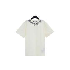 Palm Angels 24SS Neck Flame Logo T-Shirt White Black Pink Blue