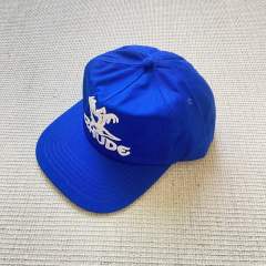 Rhude Blue Hat with White Foaming Print Logo