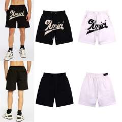 Amir* Embroidery Shorts Black White
