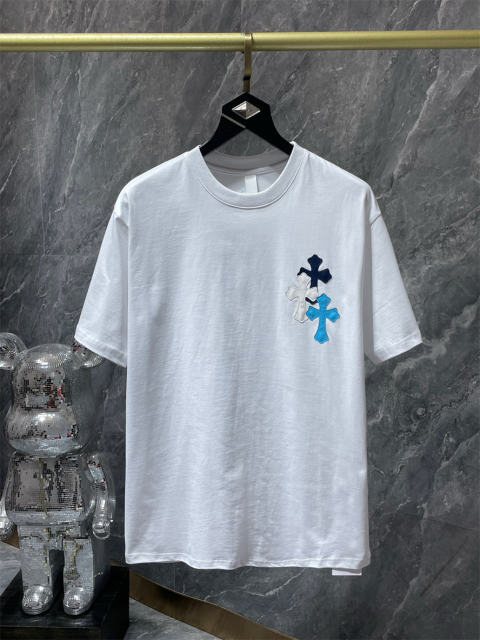 Chr0me Hearts Blue Cross Tee T-Shirt Black White