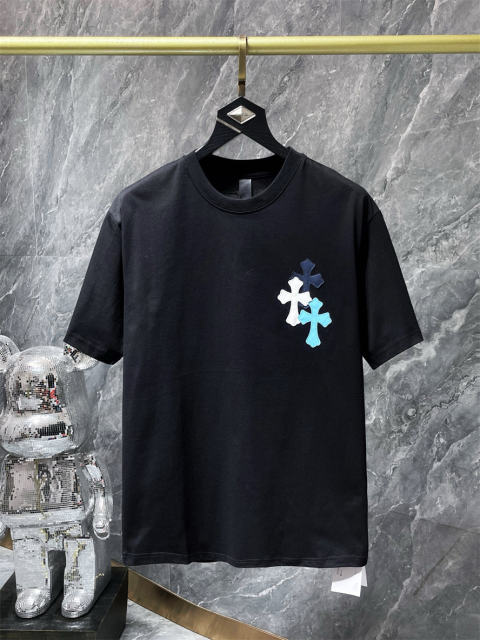Chr0me Hearts Blue Cross Tee T-Shirt Black White