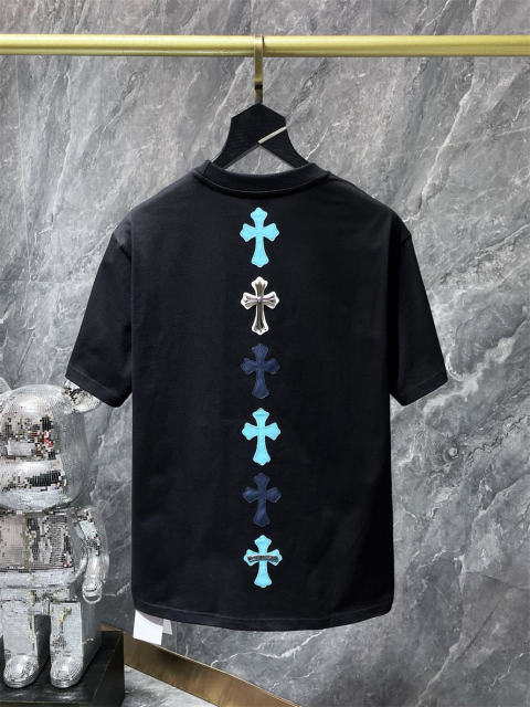 Chr0me Hearts Blue Cross Tee T-Shirt Black White