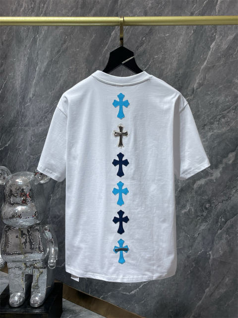 Chr0me Hearts Blue Cross Tee T-Shirt Black White