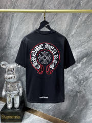 Chr0me Hearts Red Horseshoe Tee T-Shirt Black White