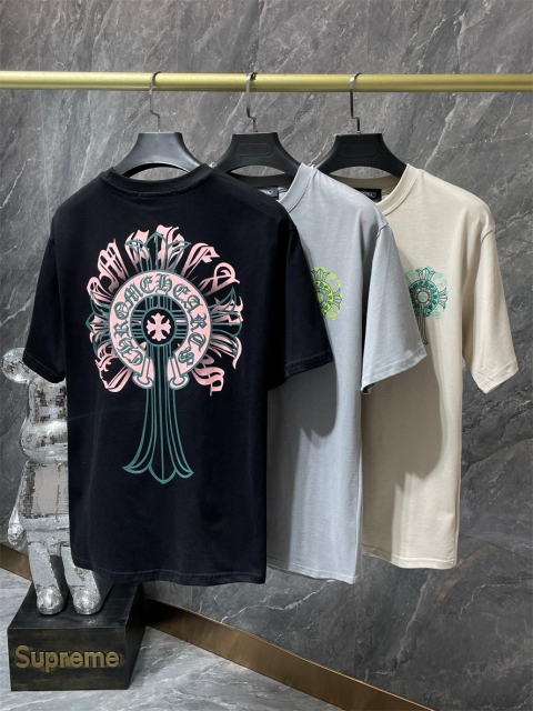 Chr0me Hearts Rheinstone Tee T-Shirt Black White Gray