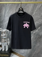 Chr0me Hearts CAUTION Logo Tee T-Shirt Black White Gray