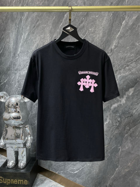Chr0me Hearts CAUTION Logo Tee T-Shirt Black White Gray