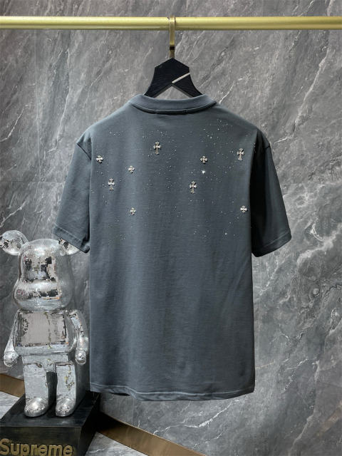 Chr0me Hearts Rheinstone Tee T-Shirt Black White Gray