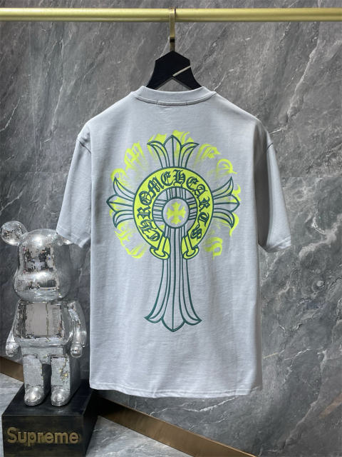 Chr0me Hearts Rheinstone Tee T-Shirt Black White Gray