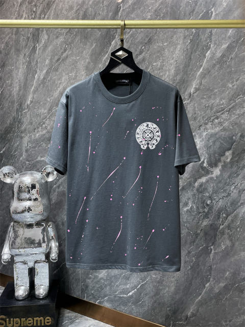 Chr0me Hearts Splatter Ink Tee T-Shirt Black Gray