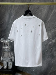Chr0me Hearts Rheinstone Tee T-Shirt Black White Gray