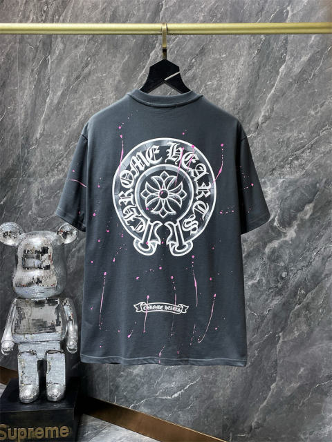 Chr0me Hearts Splatter Ink Tee T-Shirt Black Gray