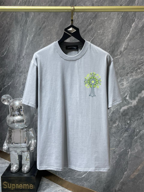 Chr0me Hearts Rheinstone Tee T-Shirt Black White Gray