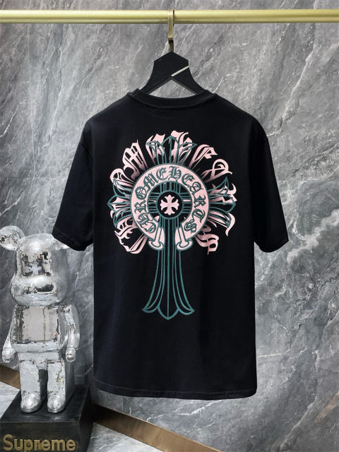 Chr0me Hearts Rheinstone Tee T-Shirt Black White Gray